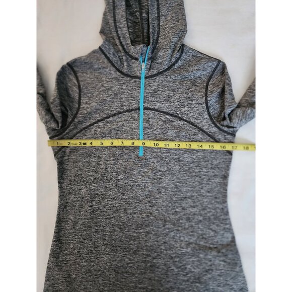 Zella Women's Frost Tech Hooded Half Zip Pullover Jacket Gray/Blue Size Small - Picture 7 of 10